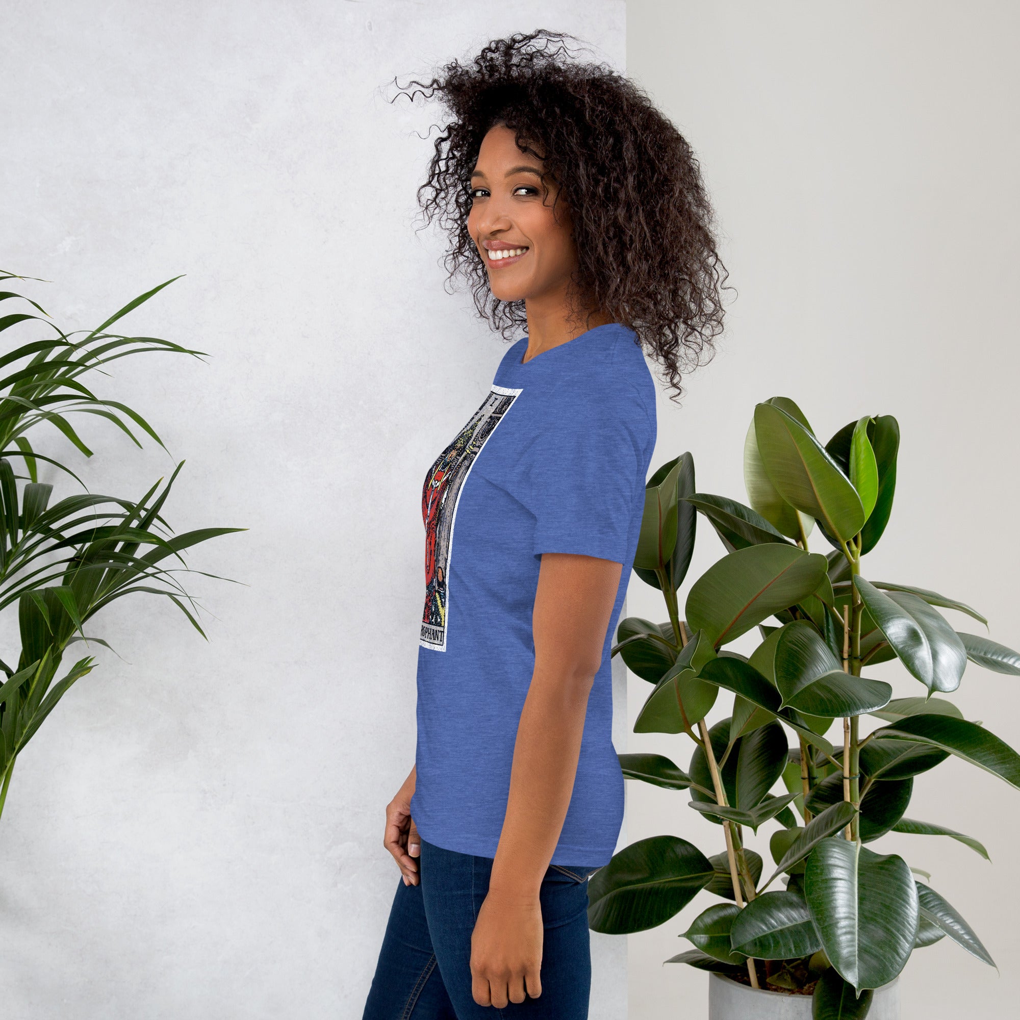 The Hierophant tarot card, triple-crowned figure seated between pillars with crossed keys and kneeling acolytes, Rider-Waite style, Artificial Perdition