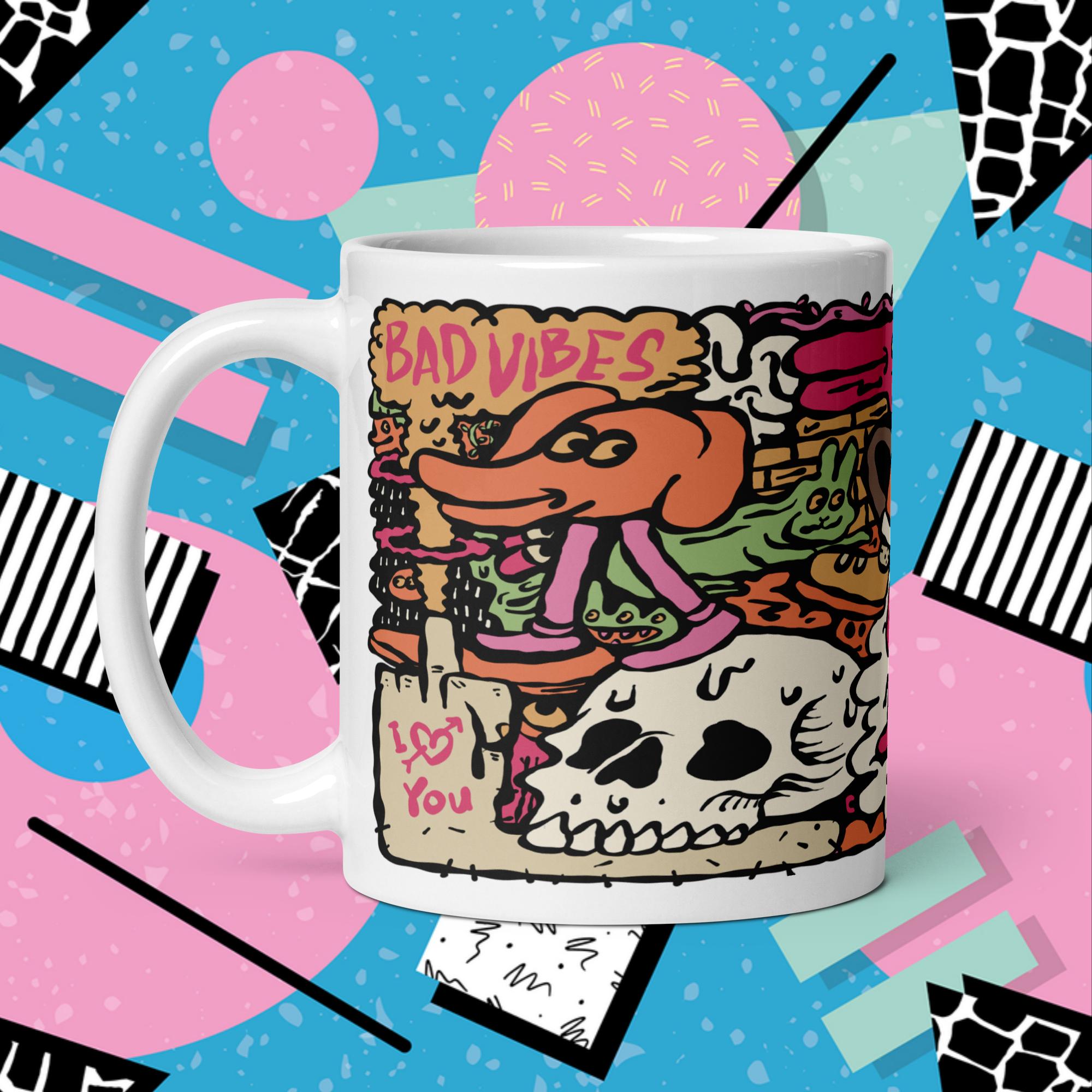 BRAIN DRIBBLE "BAD VIBES" WHITE